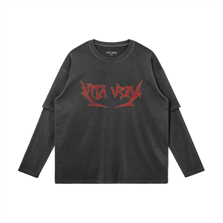 Heavy Metal Logo Layered Long Sleeve